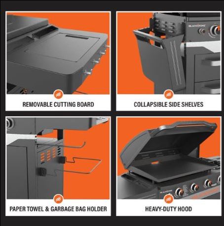 Blackstone ProSeries 5 Burner 28″ Propane Griddle With Range Top