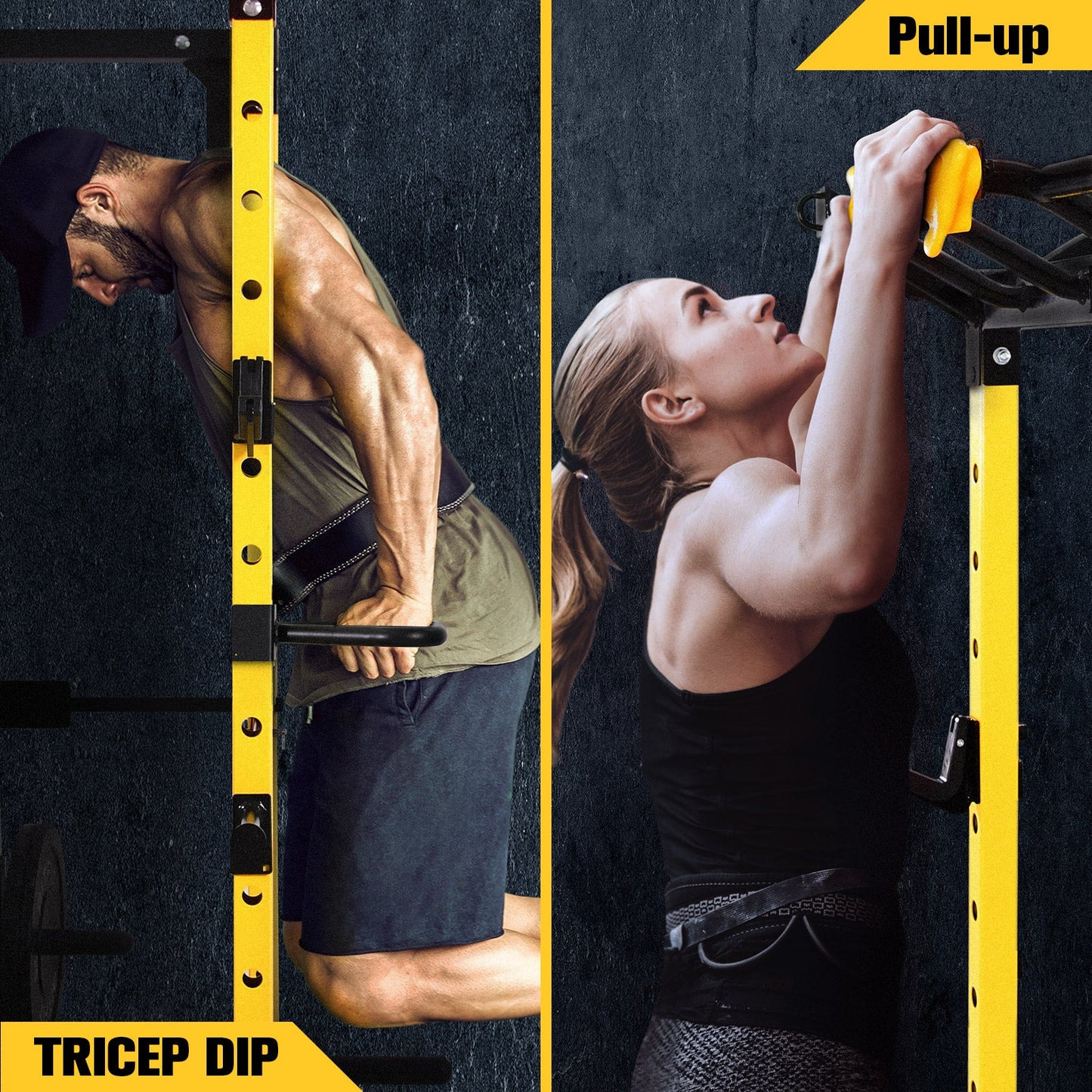 ToughFit PR-410 Max Power Rack Home Gym Package with Bench
