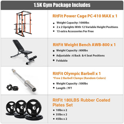 RitFit 1.5K Budget Home Gym Package