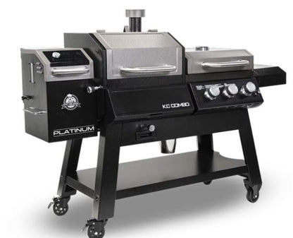 Pit Boss Platinum KC Combo, WiFi and Bluetooth Wood Pellet and Gas Grill