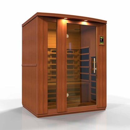 Dynamic Lugano 3-Person Full Spectrum  Near Zero EMF FAR Infrared Sauna (Canadian Hemlock)