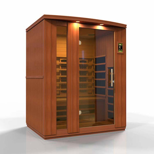 Dynamic Lugano 3-Person Full Spectrum  Near Zero EMF FAR Infrared Sauna (Canadian Hemlock)