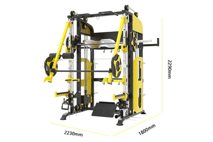 Warrior Power Cage Pulley Smith Machine w/ Jammer Arms (Optional)