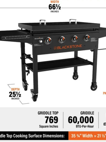 Blackstone 4-Burner 36″ Griddle Cooking Station With Hard Cover