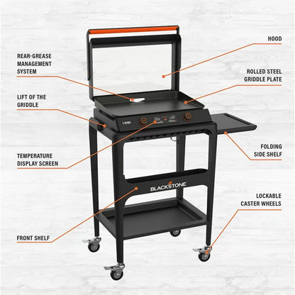 Blackstone E-Series 22" Electric Tabletop Griddle with Prep Cart