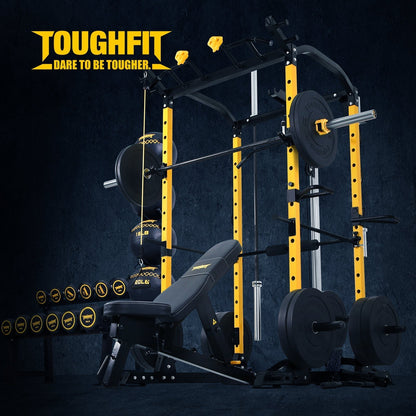 ToughFit PR-410 Max Power Rack Home Gym Package with Bench